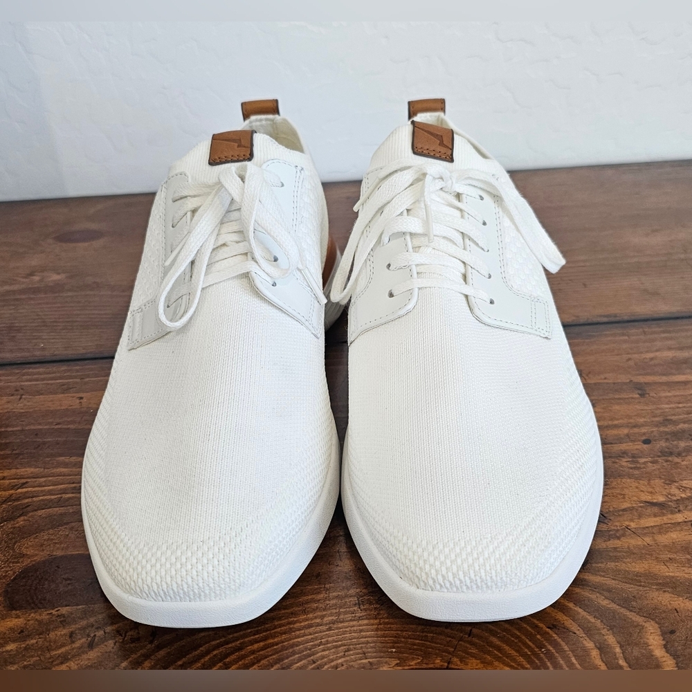 Wolf & Sheperd Classy White Knit Sneakers/Dress Shoes Men's Size 9 - NWOB - Picture 2 of 9